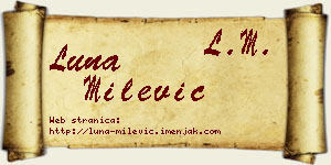 Luna Milević vizit kartica